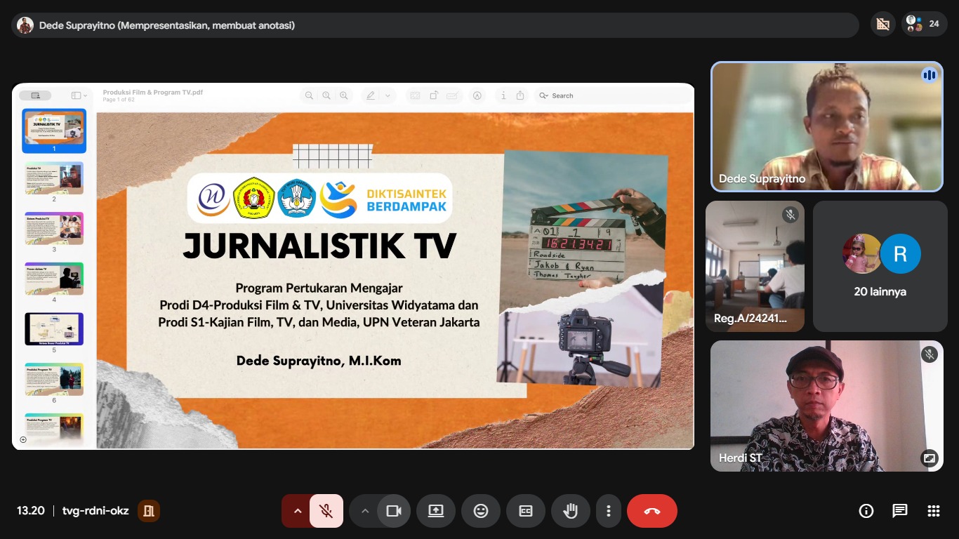 Pertukaran Dosen Mengajar FTV Widyatama dan FTVM UPN Veteran Jakarta